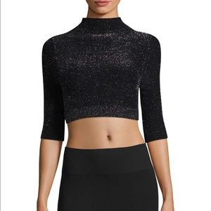 Phat Buddha Mock Neck Cropped Top